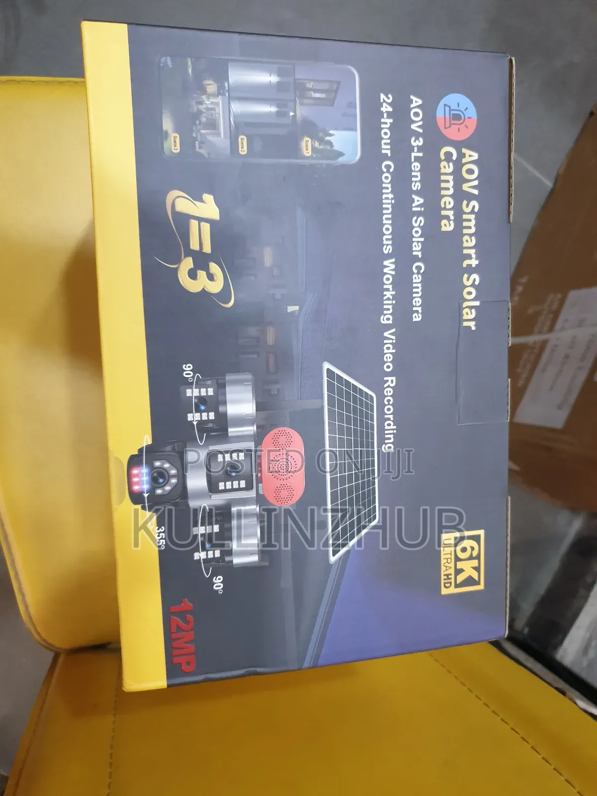 AOV Solar-Powered PTZ Security – Triple Lens AI Camera