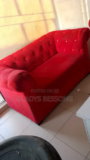 For SALE: Elegant Red Velvet Loveseat Add Character and Warm