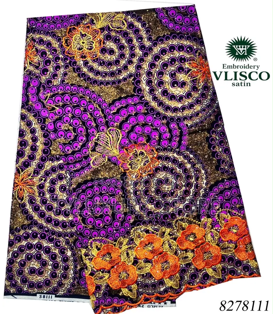 High Quality Vlisco Satin Fabrics