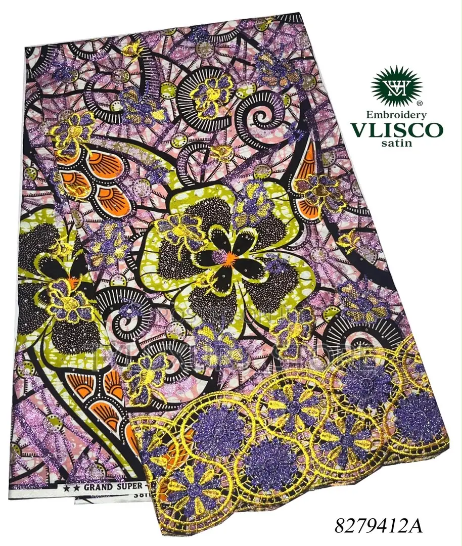 High Quality Vlisco Satin Fabrics