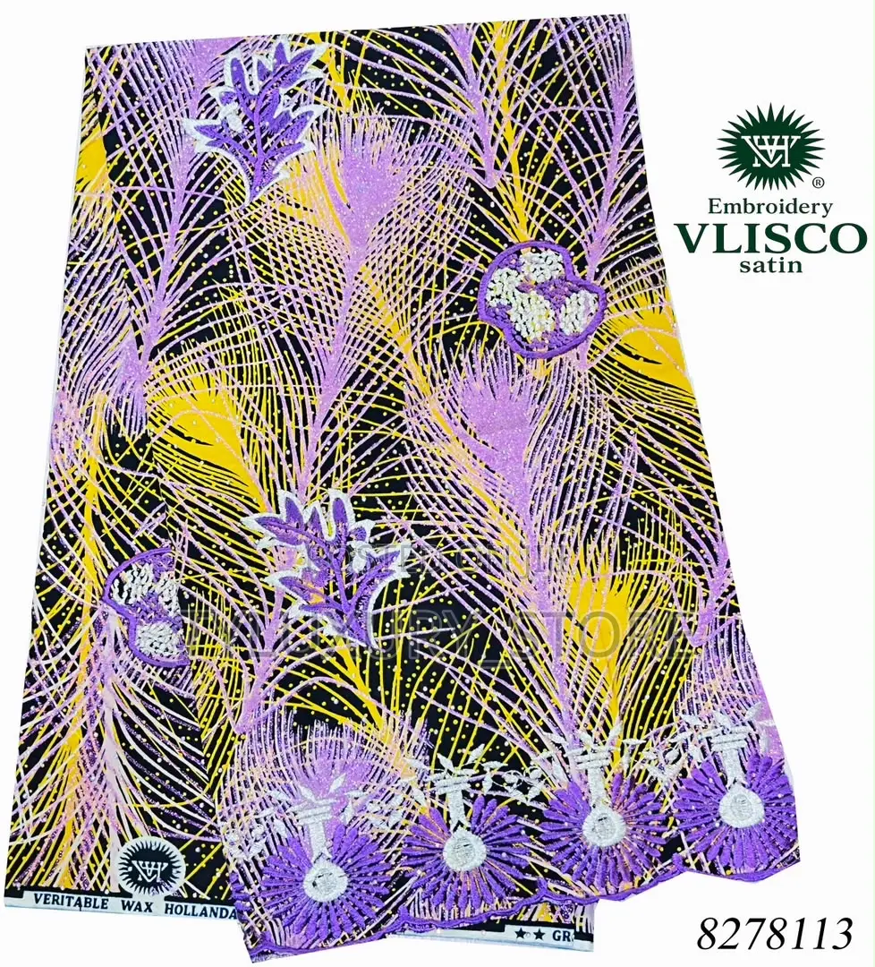 High Quality Vlisco Satin Fabrics
