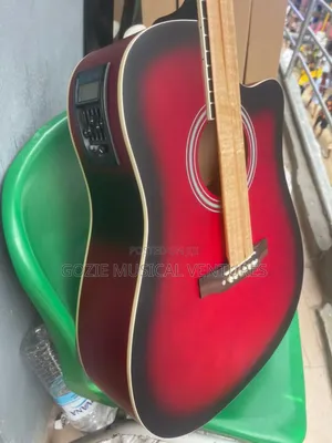 Yamaha Semi Electro Acoustic Guitar 6 Strings Red Colour