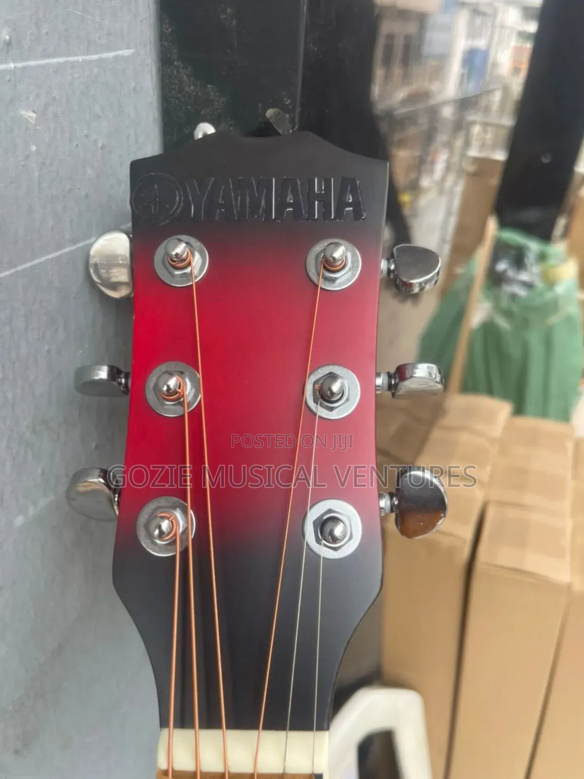 Yamaha Semi Electro Acoustic Guitar 6 Strings Red Colour
