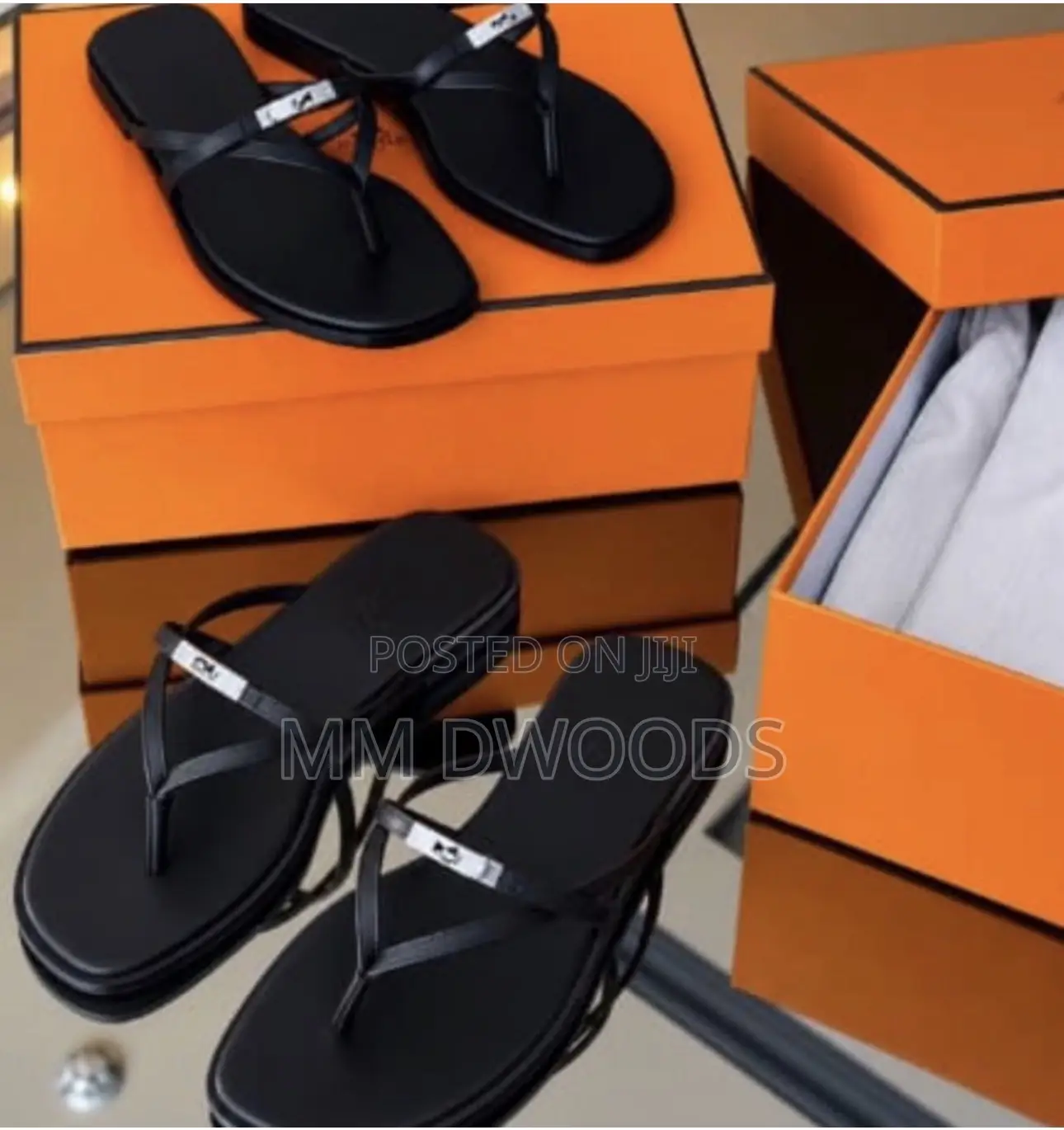 Flat Hermes Slippers