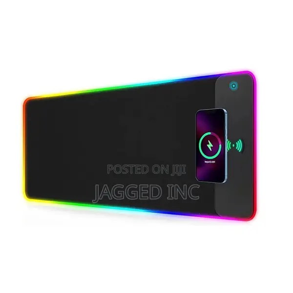 RGB Mousepad 15w Qi Wireless Fast Charging Size: 800 X 300 X 4m