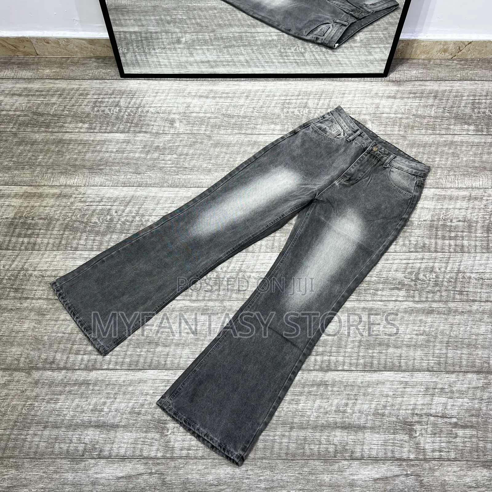 Washed Retro Boot Cut Flare Jeans