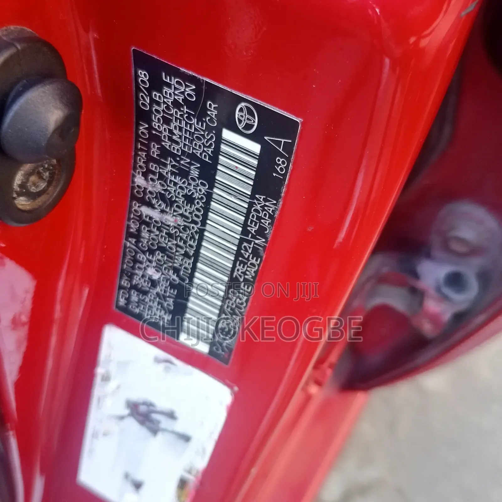Toyota Corolla 2008 Red