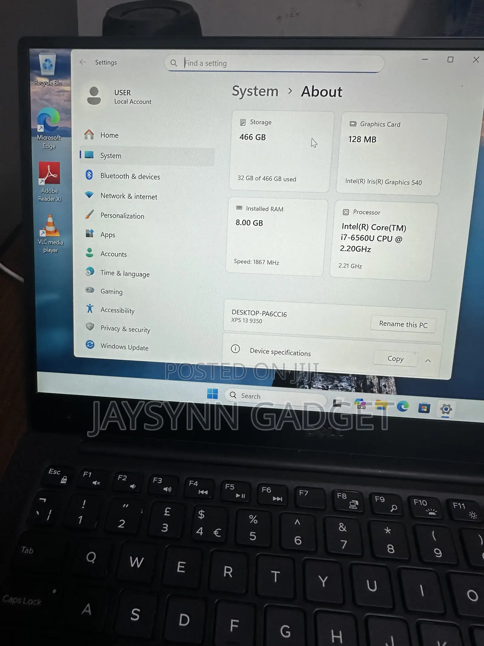 Laptop Dell XPS 13 (9350) 8GB Intel Core i7 SSD 512GB