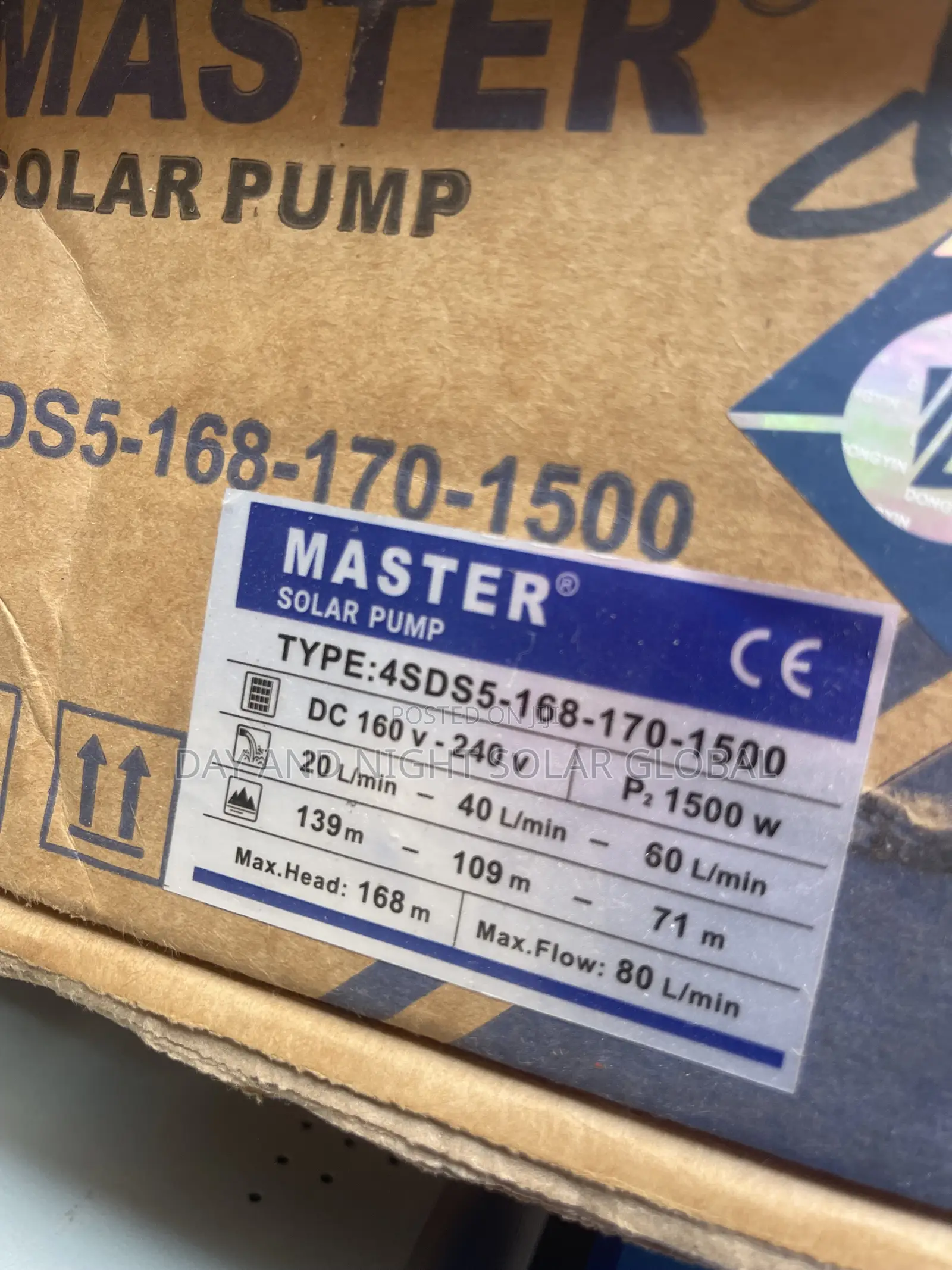 2hp Dc Master Submersible Solar Sumo Water Pump