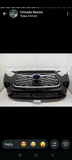 Complete Front Toyota Bumper Highlander 2020 Model
