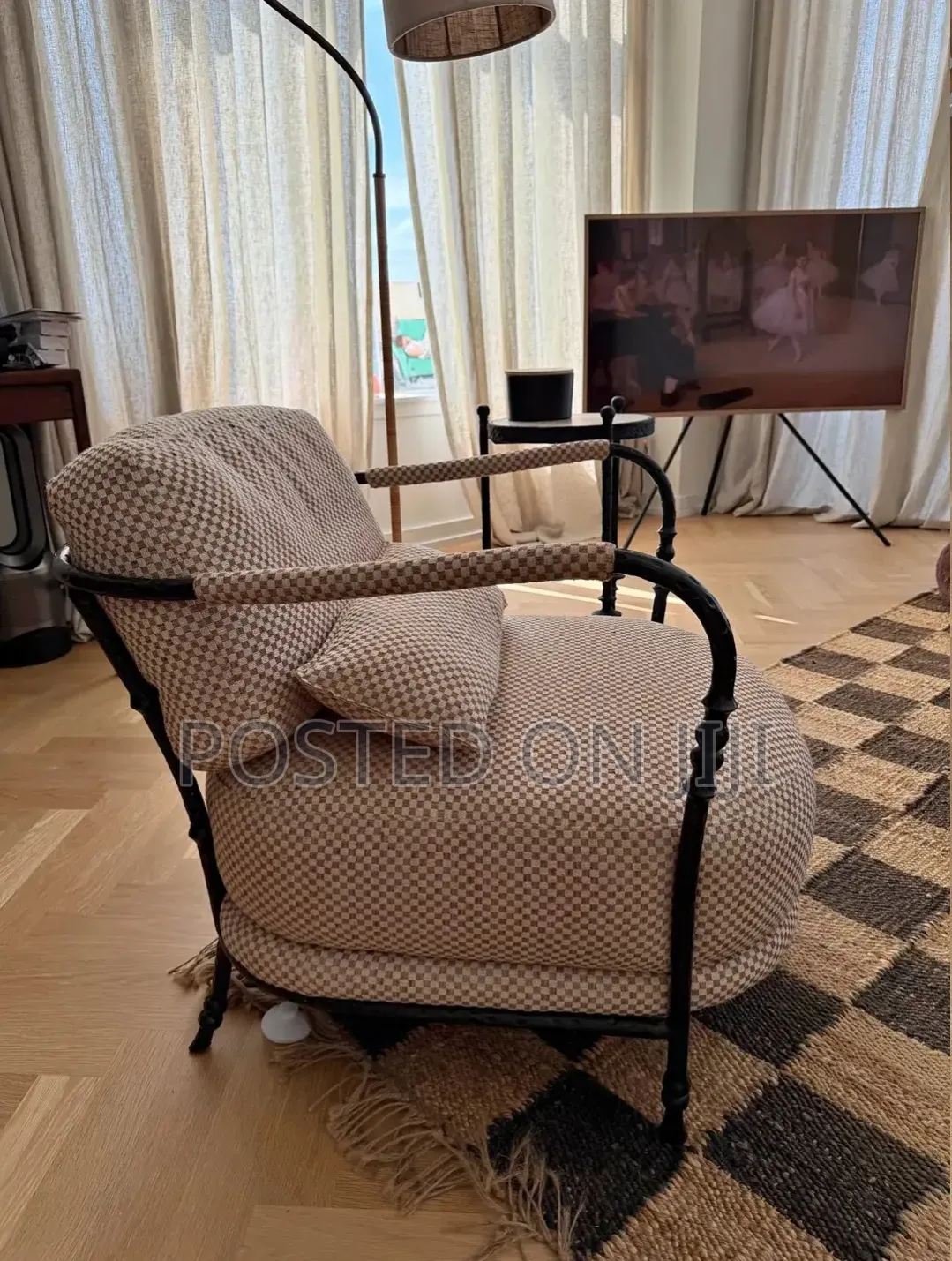 Checkered Accent Chair