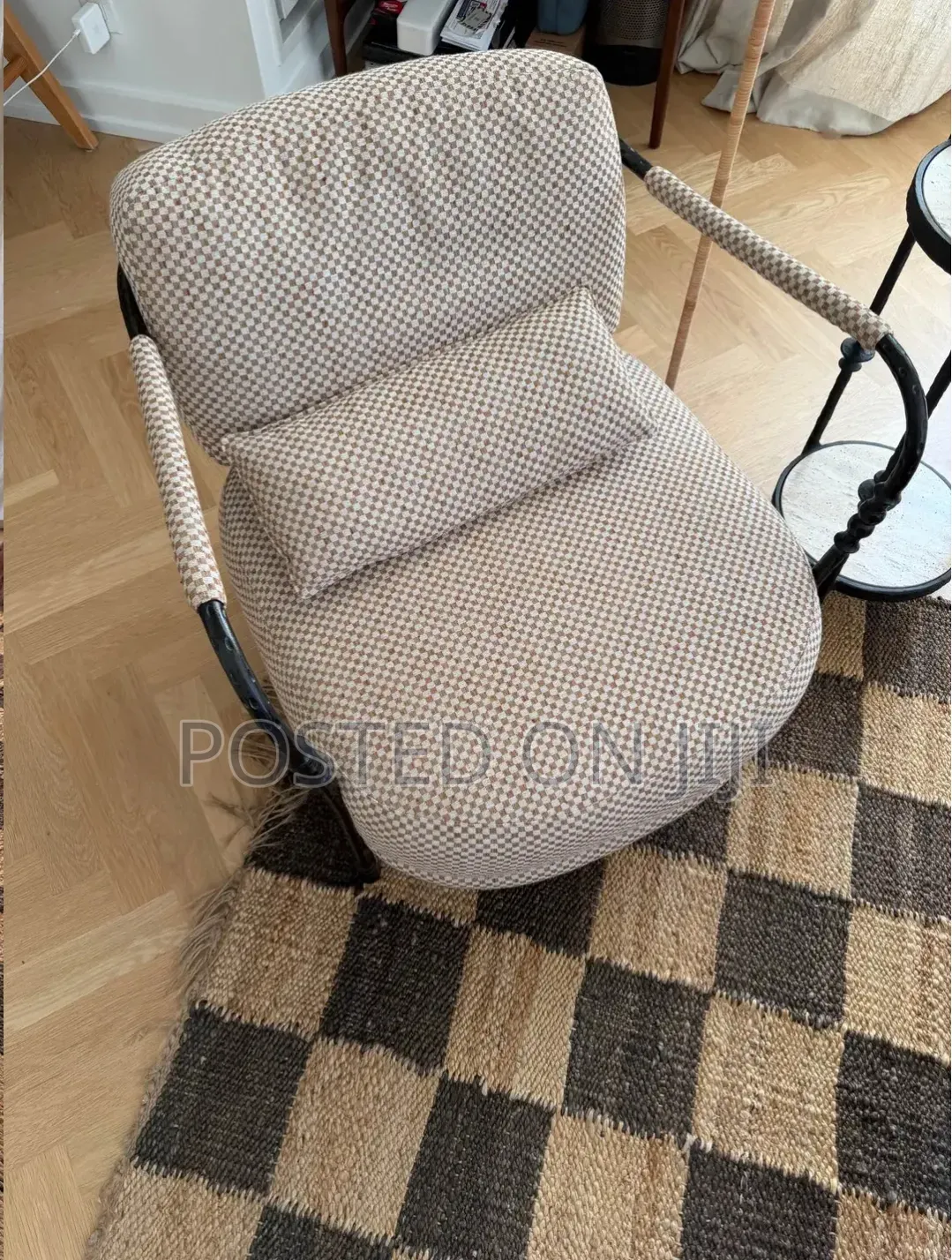 Checkered Accent Chair