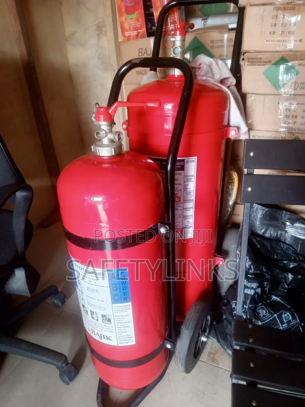 ABC Fire Extinguisher on Trolley