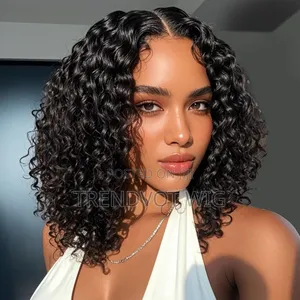 Short Bob Deep Water Wave Glueless Curly Wig