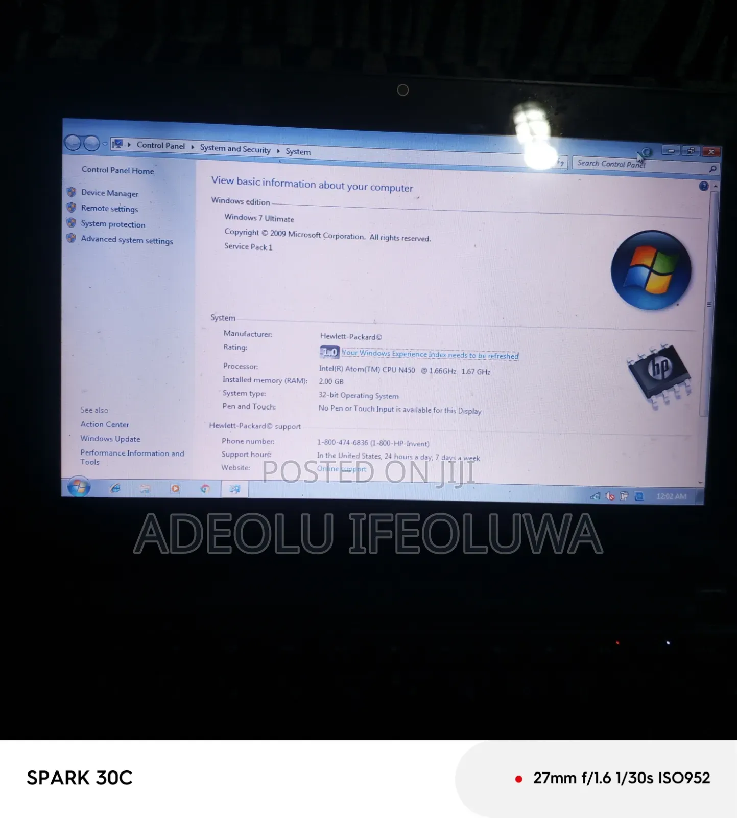 Laptop HP 630 2GB Intel Core i3 SSD 256GB