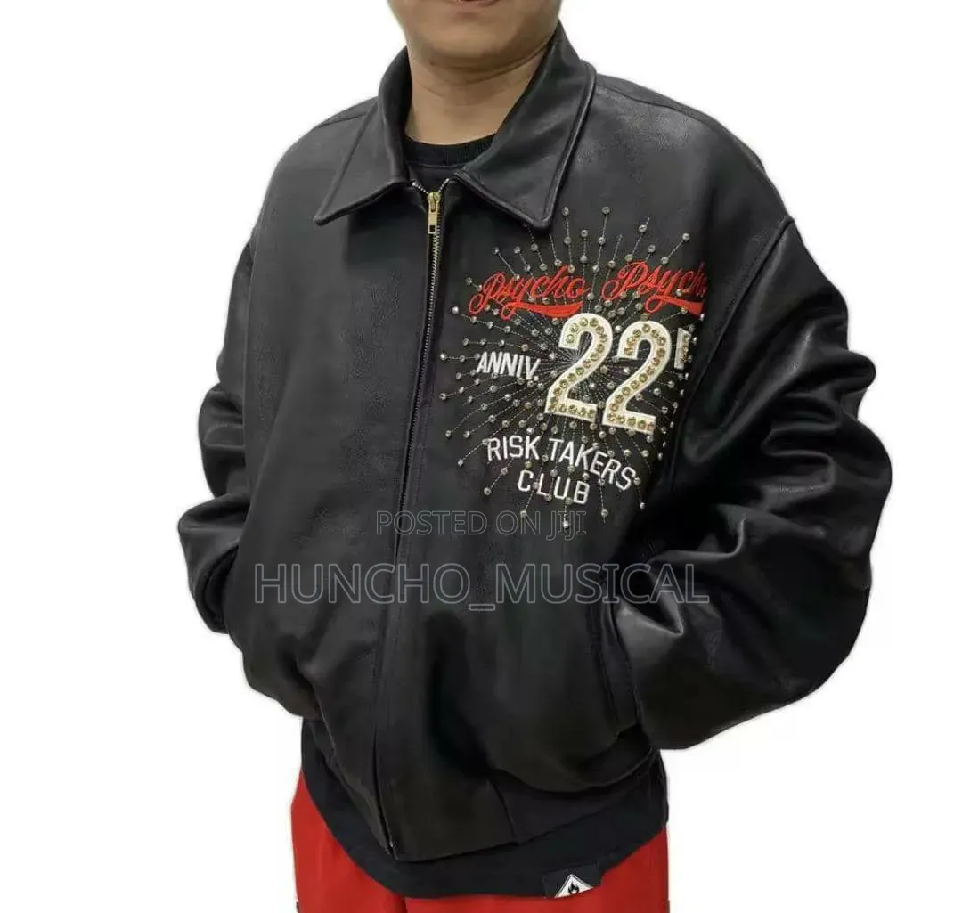 Avirex New York Leather Bomber Jacket Features "
