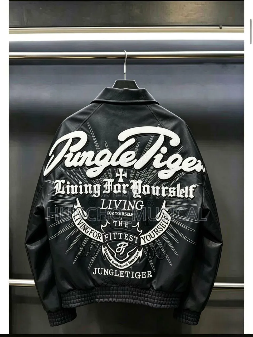Avirex New York Leather Bomber Jacket Features "