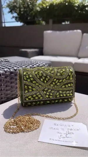*luxury Classy Stones Embedded Purse