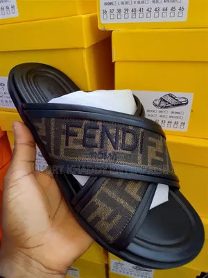 Fendi Cross Ff Men Mule Palm