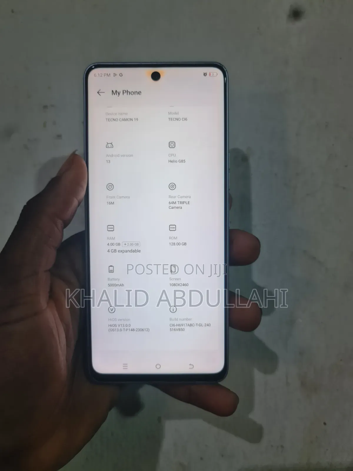 Tecno Camon 19 128 GB Silver