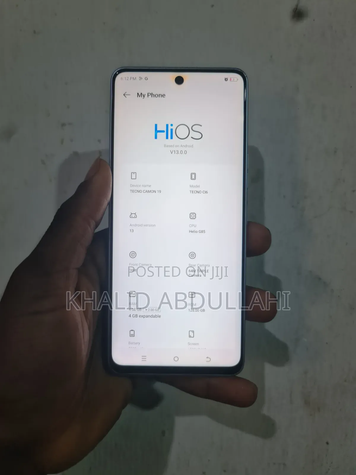 Tecno Camon 19 128 GB Silver