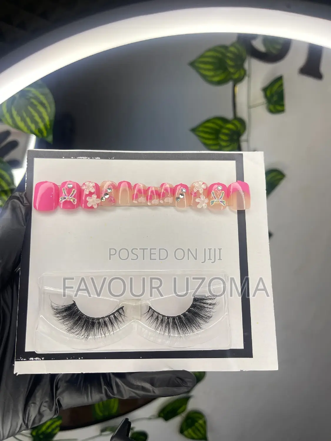 Beauty Combo Set- Press on Nails and Lashes