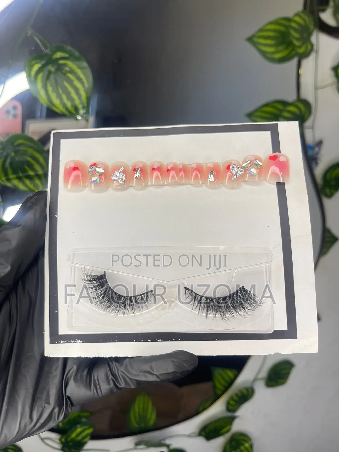 Beauty Combo Set- Press on Nails and Lashes