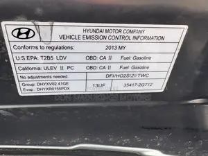 Hyundai Sonata Limited 2.0T Sedan (2.0L 4cyl 6A) 2013 Black