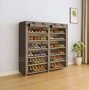 Double Cabinet Shoe Rack With Foldable Covers