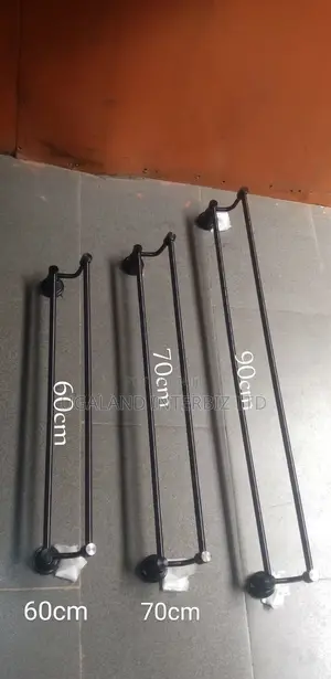 Modern Black Double Towel Rack