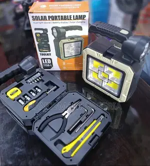 Solar Portable LED Lamp Toolkit (Model 7739-L) 25% OFF