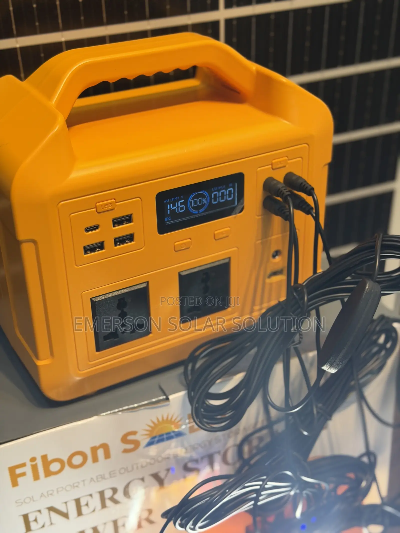 500w Solar Generator With 100w Solar Panel Also Comes With 4 Bulb