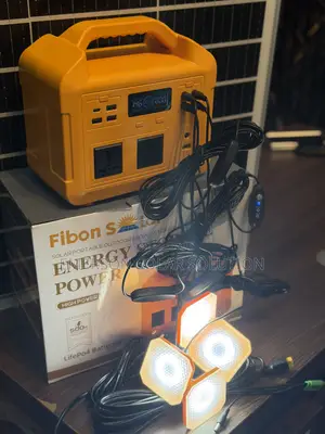 All in One 500w Fibon Solar With 100w Panel and 4 Bulbs 