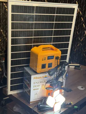 All in One 500w Fibon Solar With 100w Panel and 4 Bulbs 