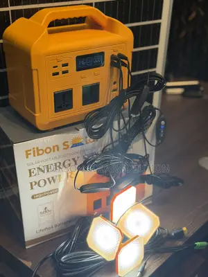 500w All in One Fibon Solar With 4 Bulbs  and 100w Panel