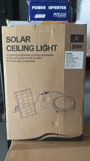 50w Solar Ceiling Light With Panel All Top