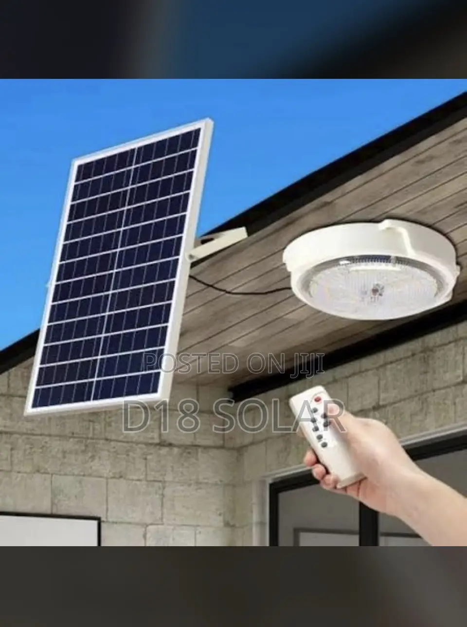 50w Solar Ceiling Light With Panel All Top