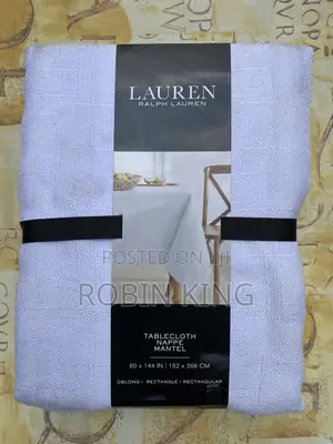 Lauren Ralph Lauren Rectangle White Tablecloth Size 60 X 144 Inches