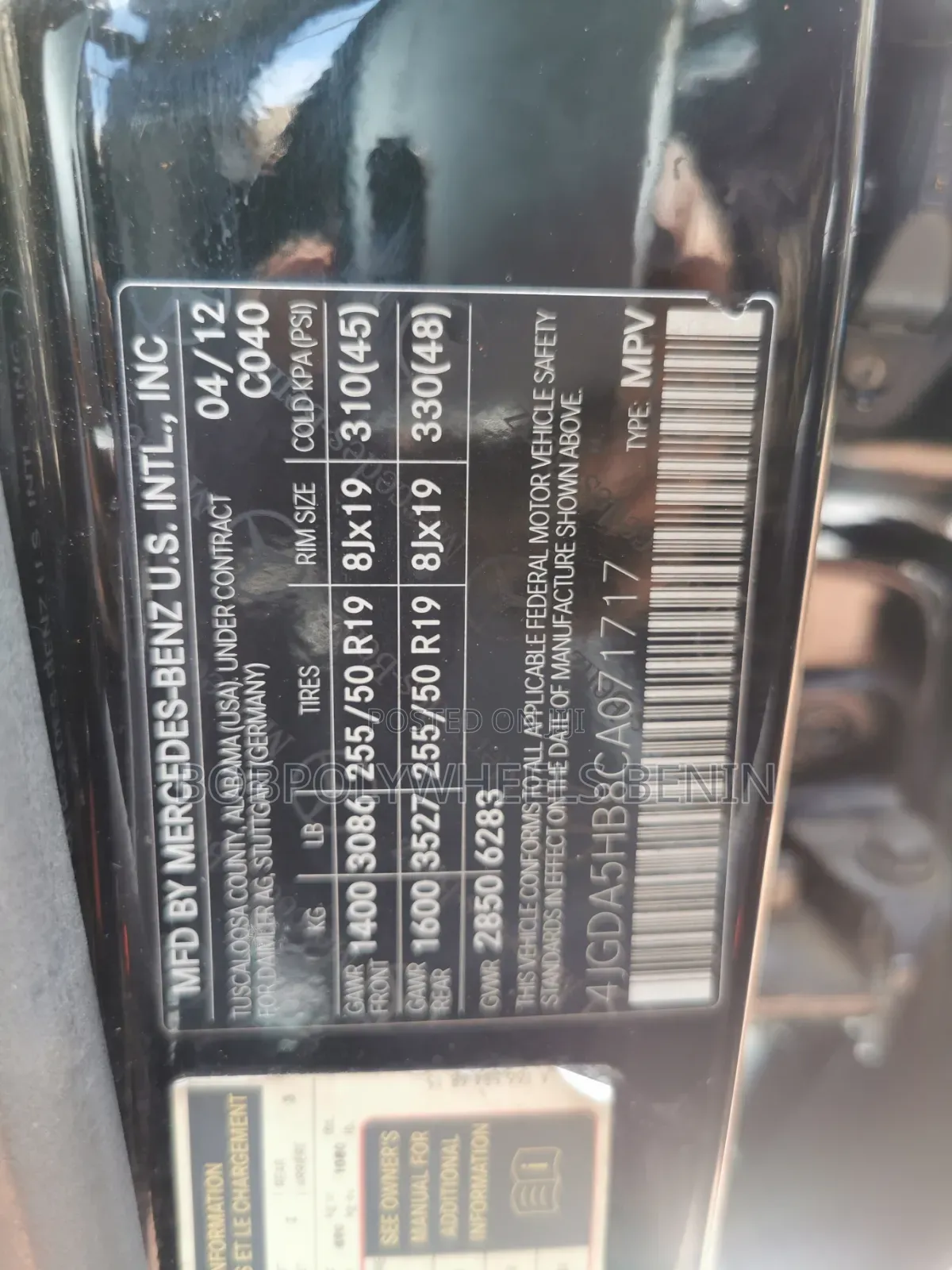 Mercedes-Benz M Class 2012 Black