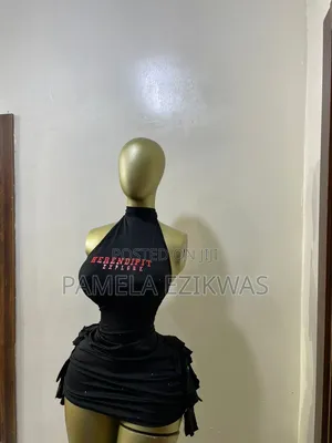 Classic Black Halter Dress