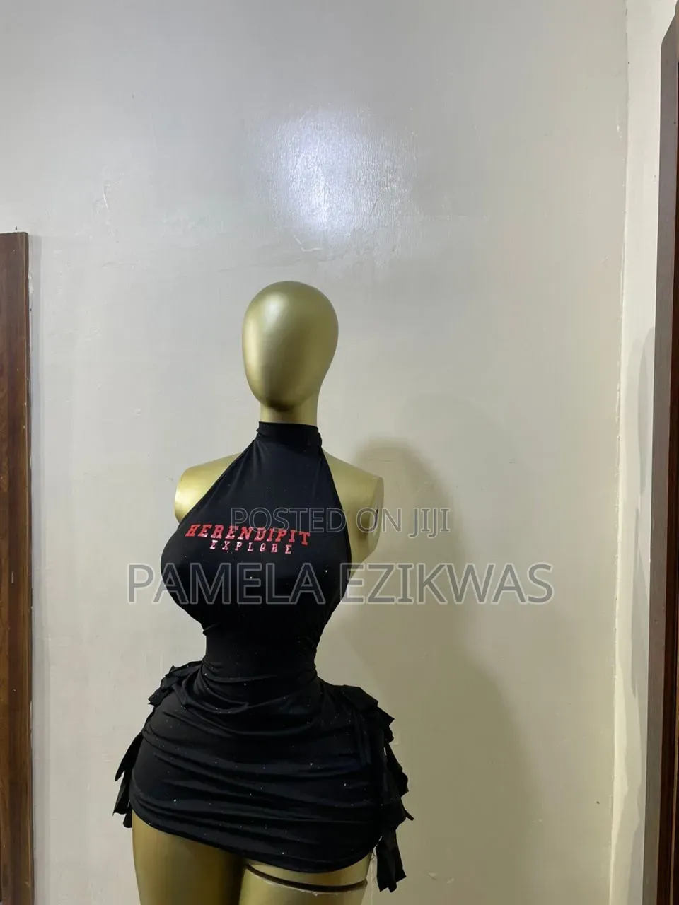 Classic Black Halter Dress