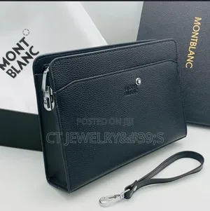 Versace Clutch Bag Black Pattern Genuine Leather High Quality (1/17)