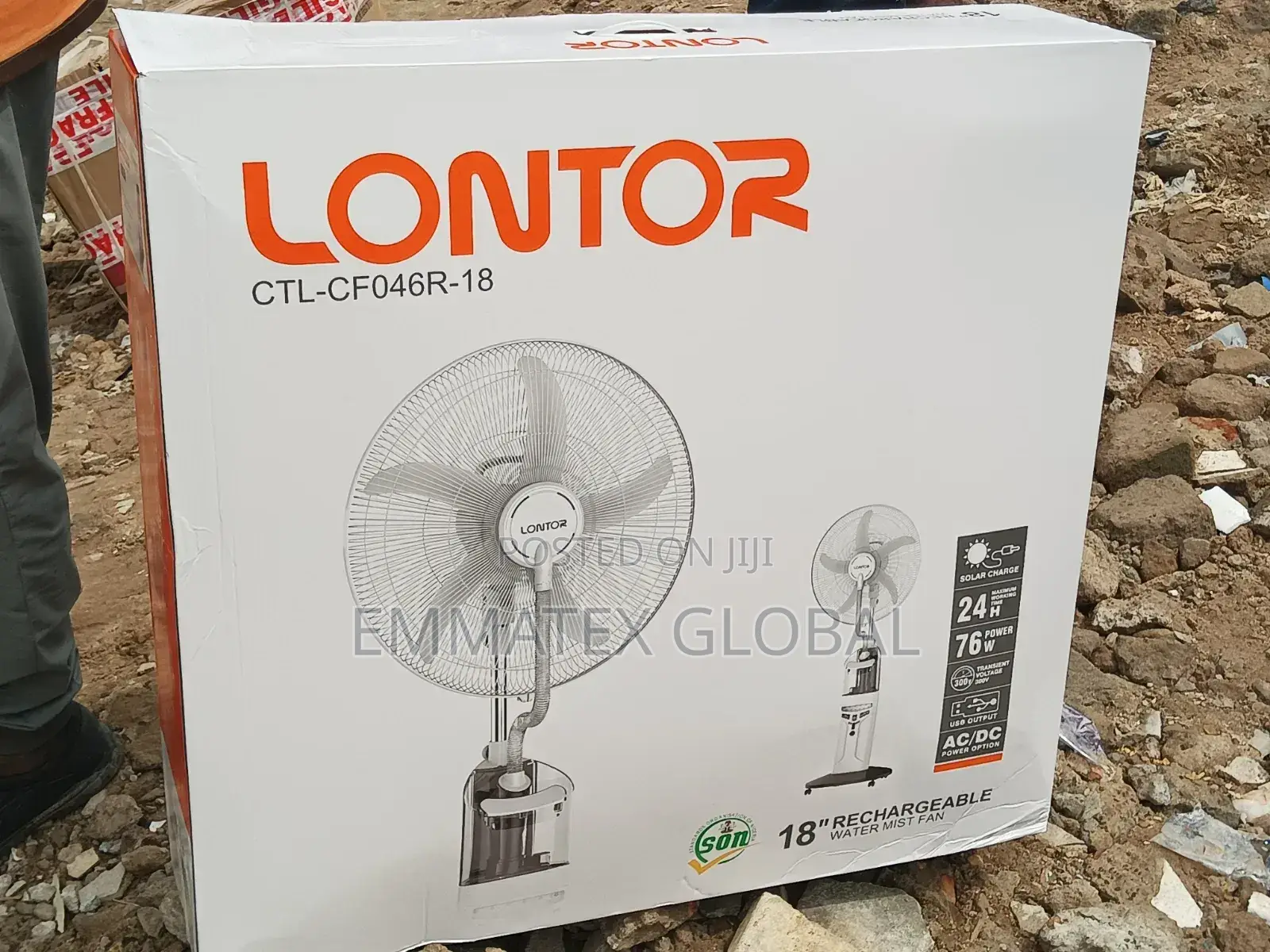 Quality Lontor Mist Fan 18 Rechargeable
