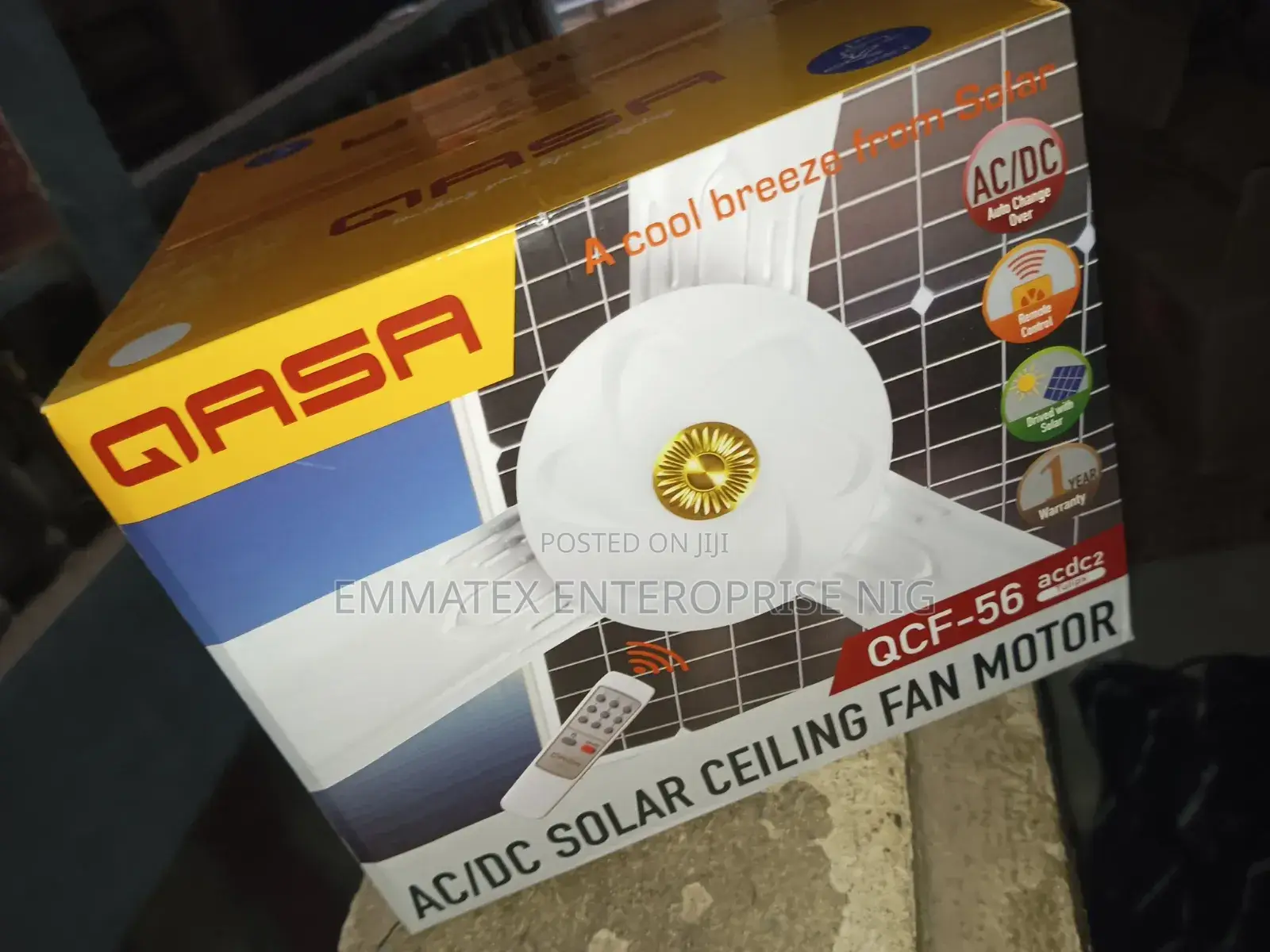 Qasa Solar Ceiling Fan AC AND DC