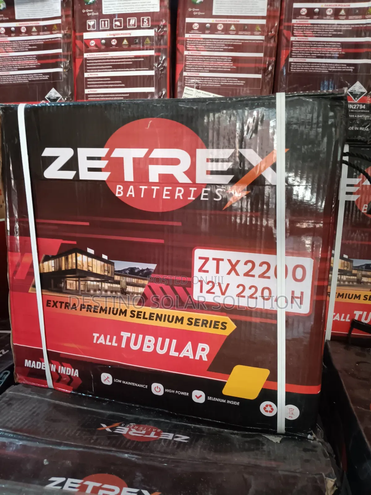 ZETREX 220Ah 12V Tubular Battery