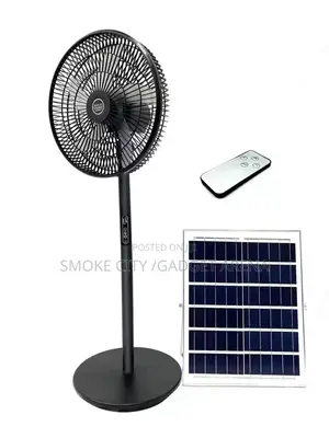 16 Inch Rechargeable Solar Fan , With Solar Panel and Remote Control
