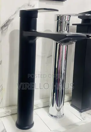 Black Round Lond Mixer Tap