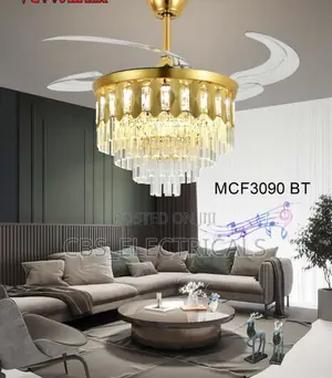 BT Crystal Ceiling Fan Chandelier