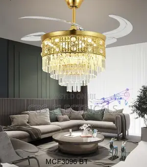 BT Crystal Ceiling Fan Chandelier