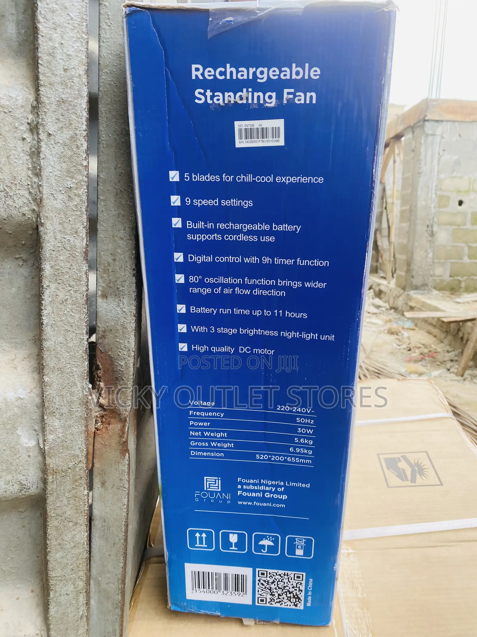 Maxi 18”rechargeable Standing Fan